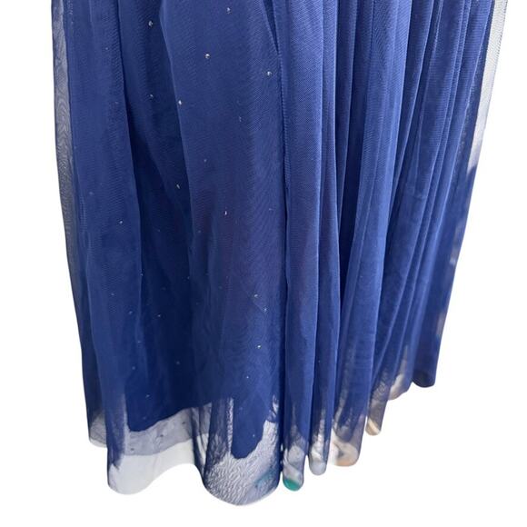 Moulinette Soeurs Anthropologie Fairy Whimsigoth Navy Tulle Embroidered Dress 0 - Picture 2 of 15